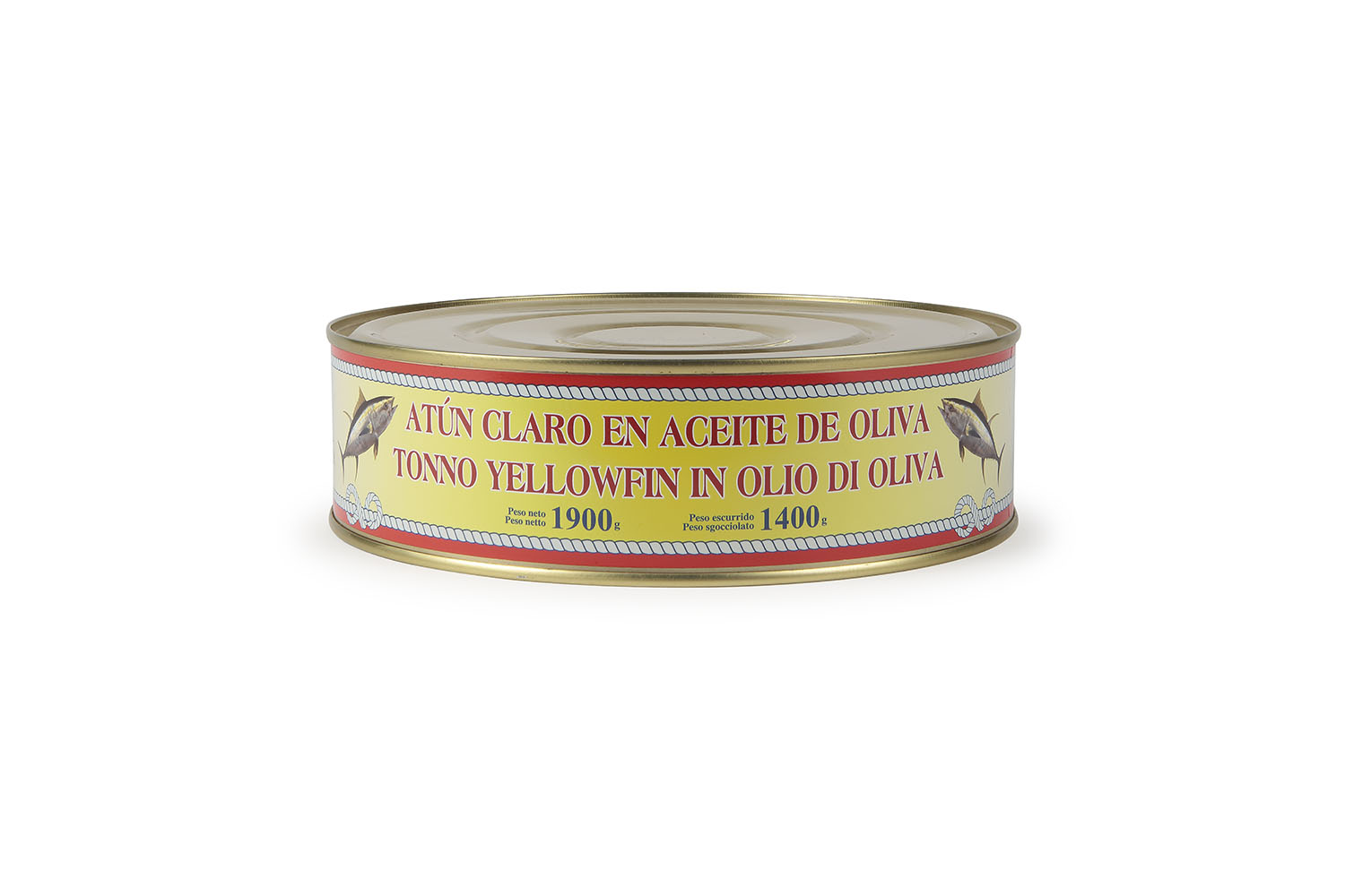 Lomos de Atún Claro en Aceite de Oliva 1900/1400 g